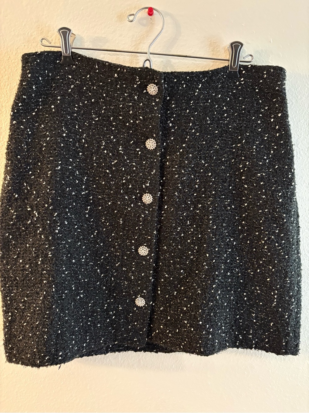 Express Black Sparkly Shimmer Mini Skirt